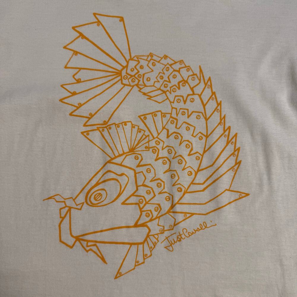 VTG Just Cavalli Koi Shirt Y2K Long Sleeve 100% Cotton White Women’s Size 42 - Picture 8 of 12